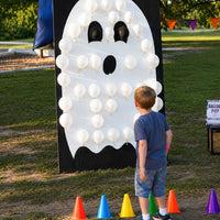 Thumbnail for plastic traffic cones used for stand behind line for Halloween game