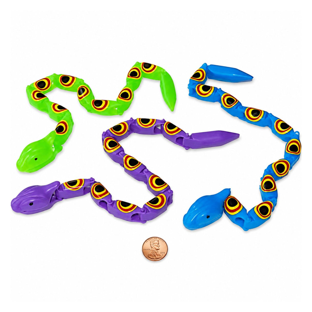 plastic wiggle snakes carnival toy