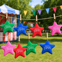 Thumbnail for plush stars hanging outside as a carnival prize