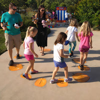 Thumbnail for Pumpkin cut outs used for fall game outside