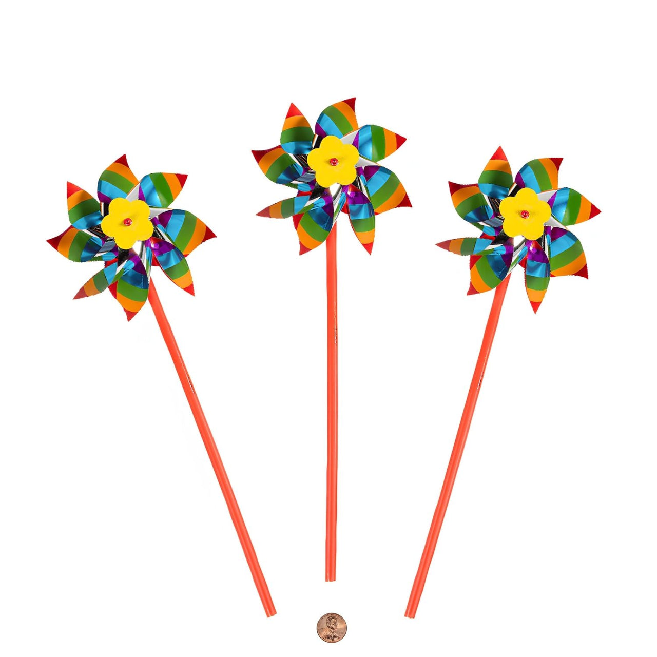 Metallic Rainbow Pinwheels (72 total pinwheels in 2 boxes) 27¢ each