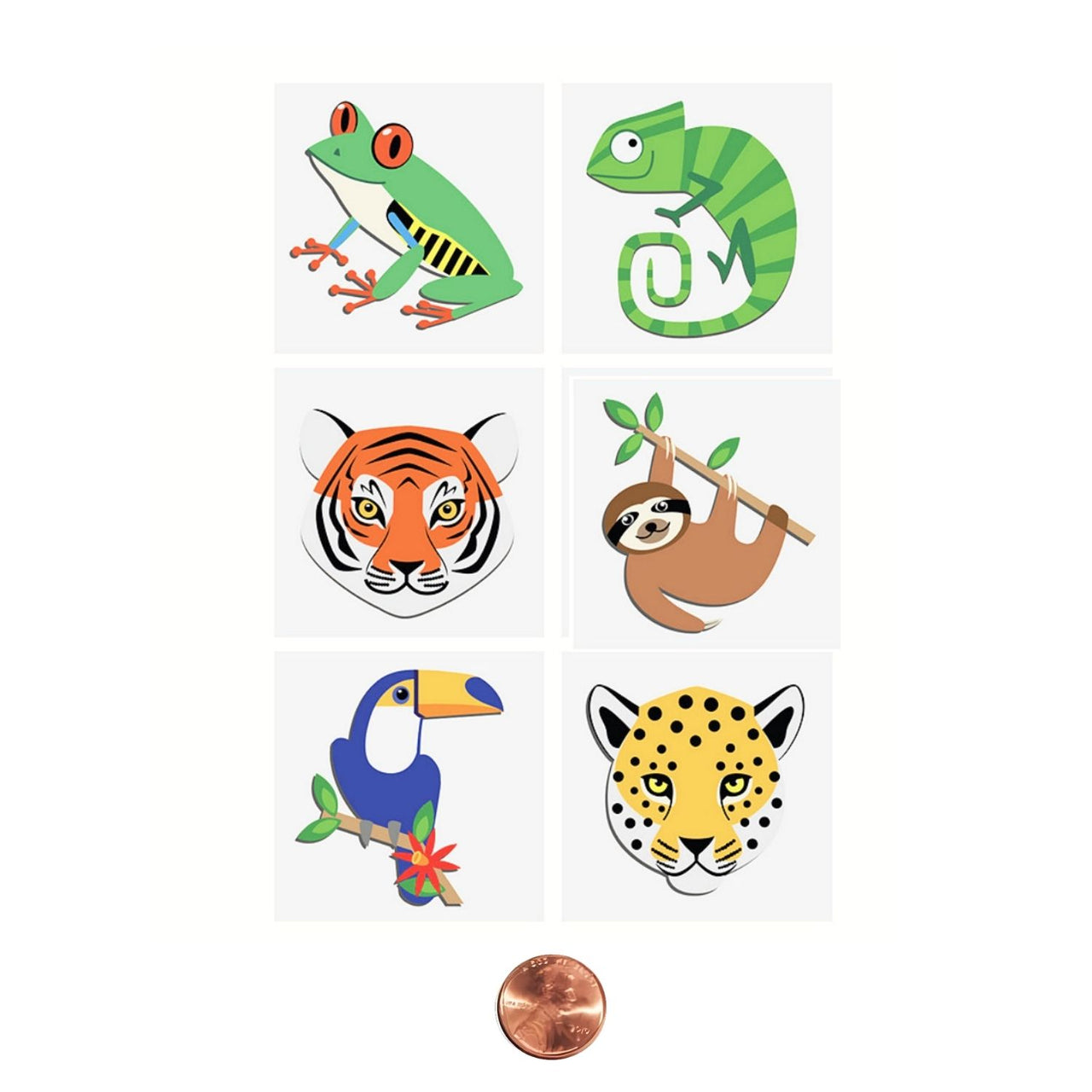 rainforest temporary kiddie tattoos