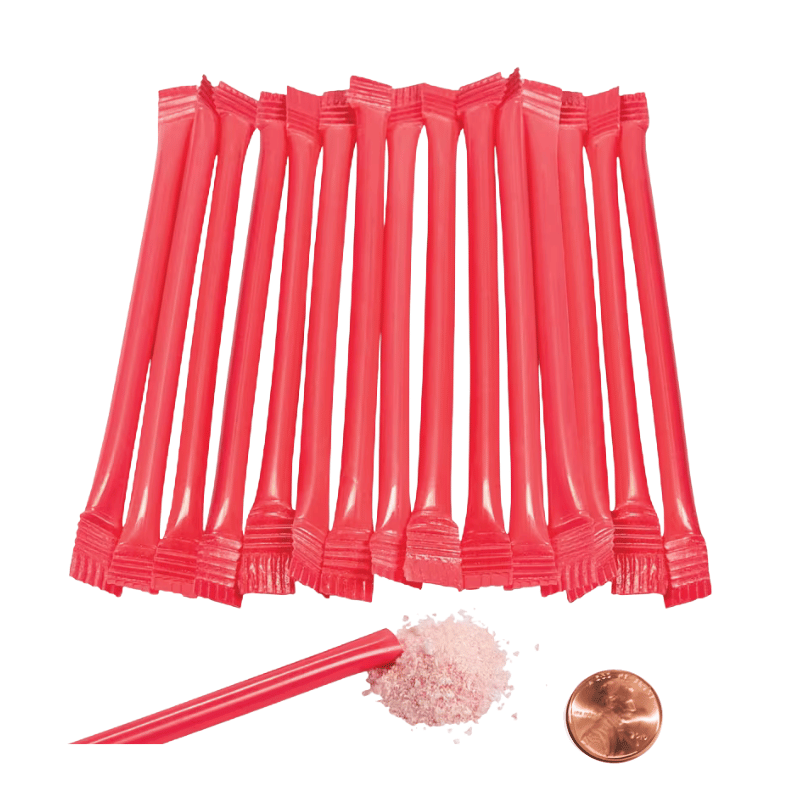 Red Candy Filled Straws Bulk (200/package) 4¢ each