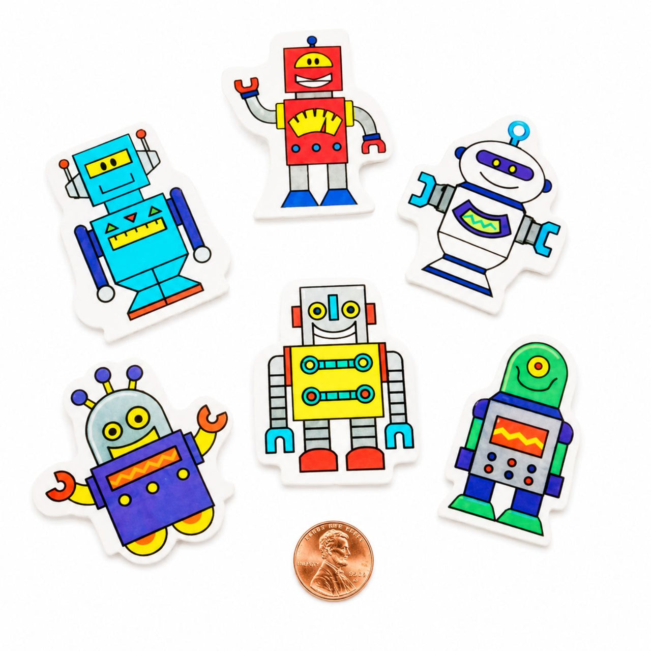 robot shaped erasers bulk toy