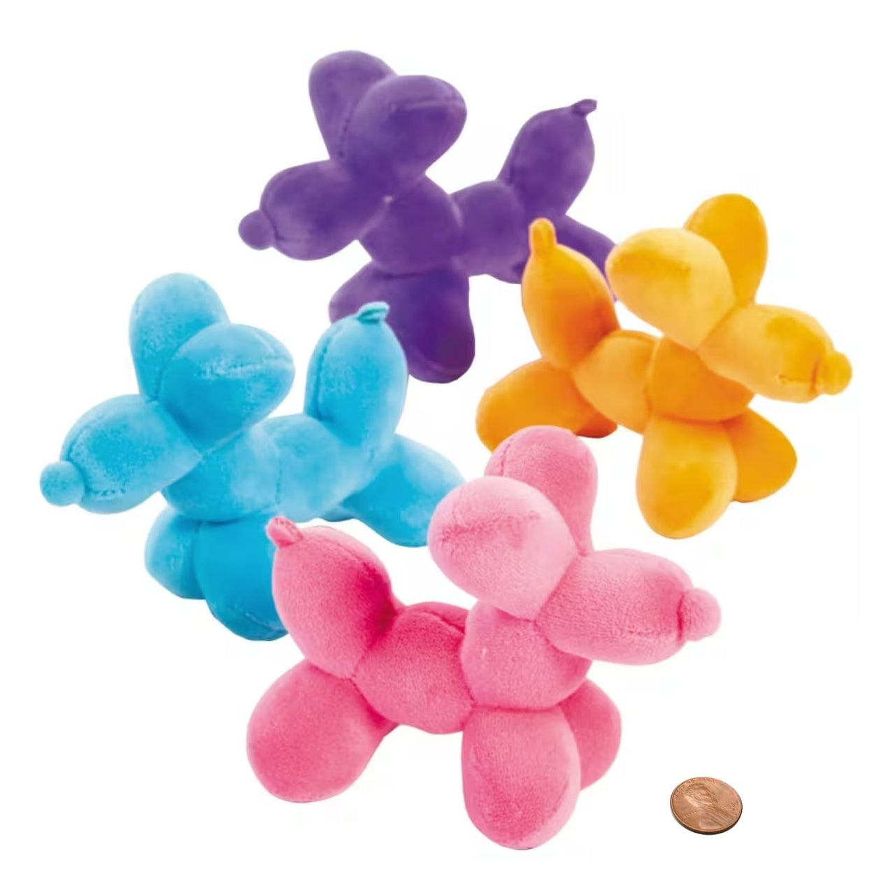 Small plush carnival balloon dogs