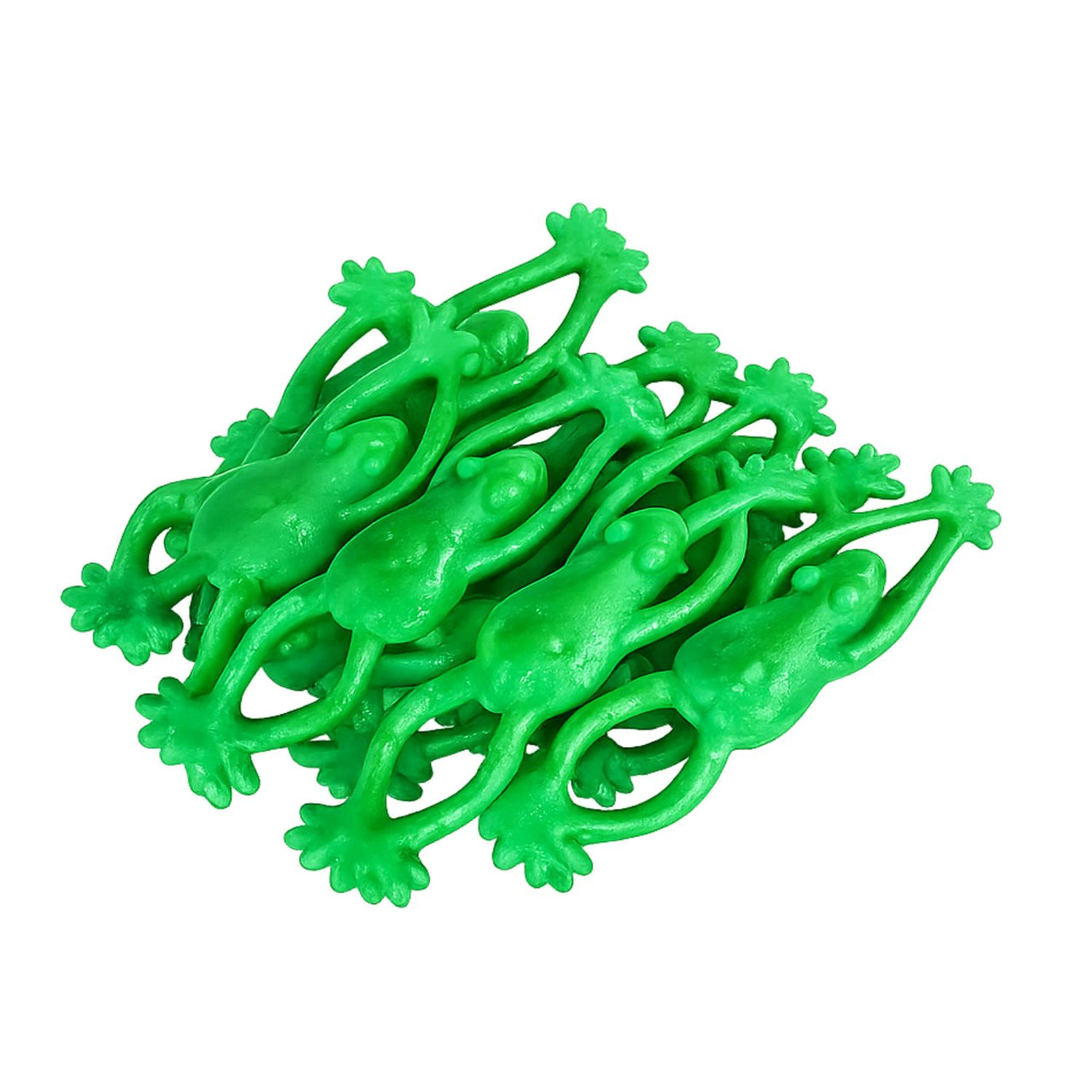 small pile of toy flying frogs