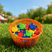 Thumbnail for small toy jumping frogs in a basket