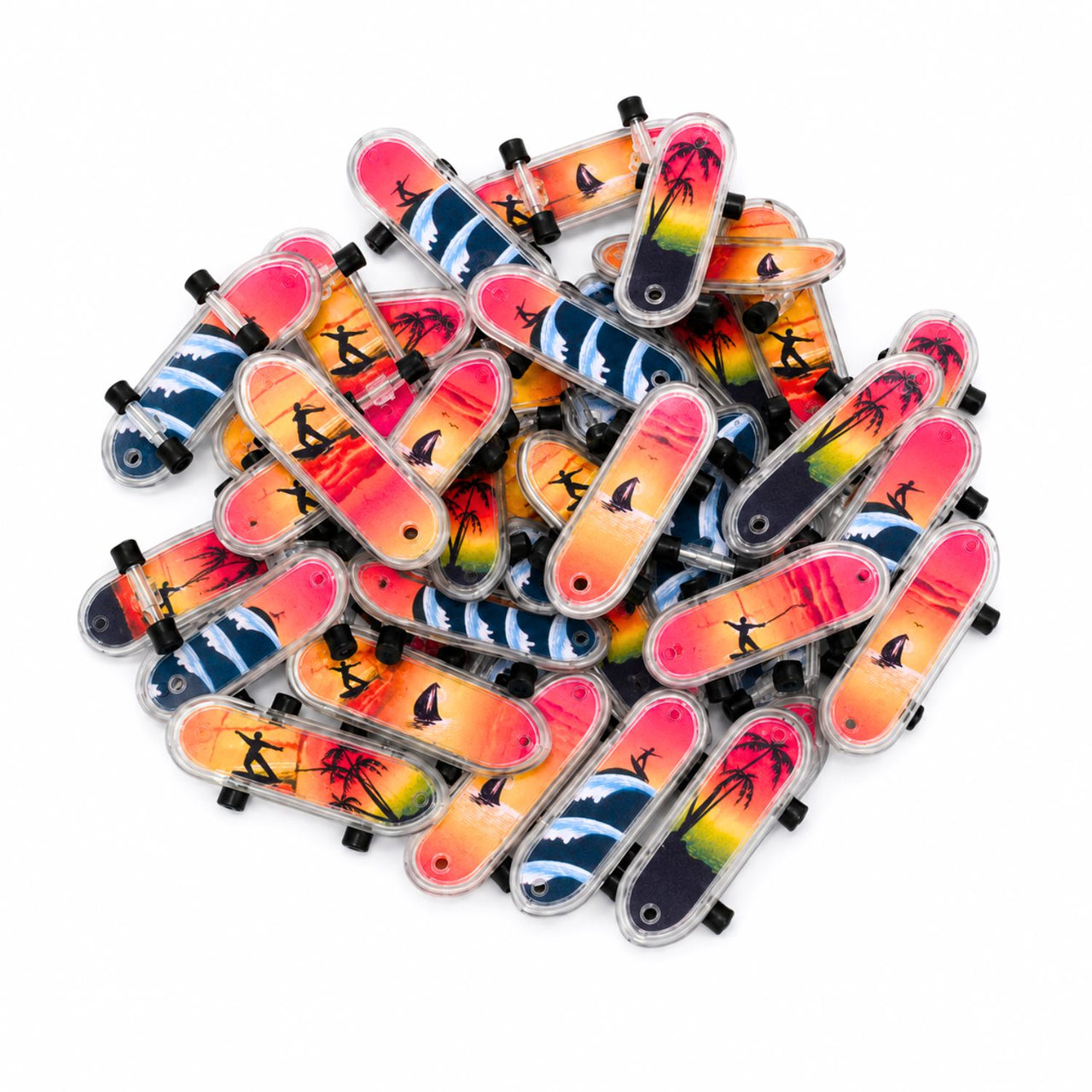 bulk small toy mini skateboards tropical theme