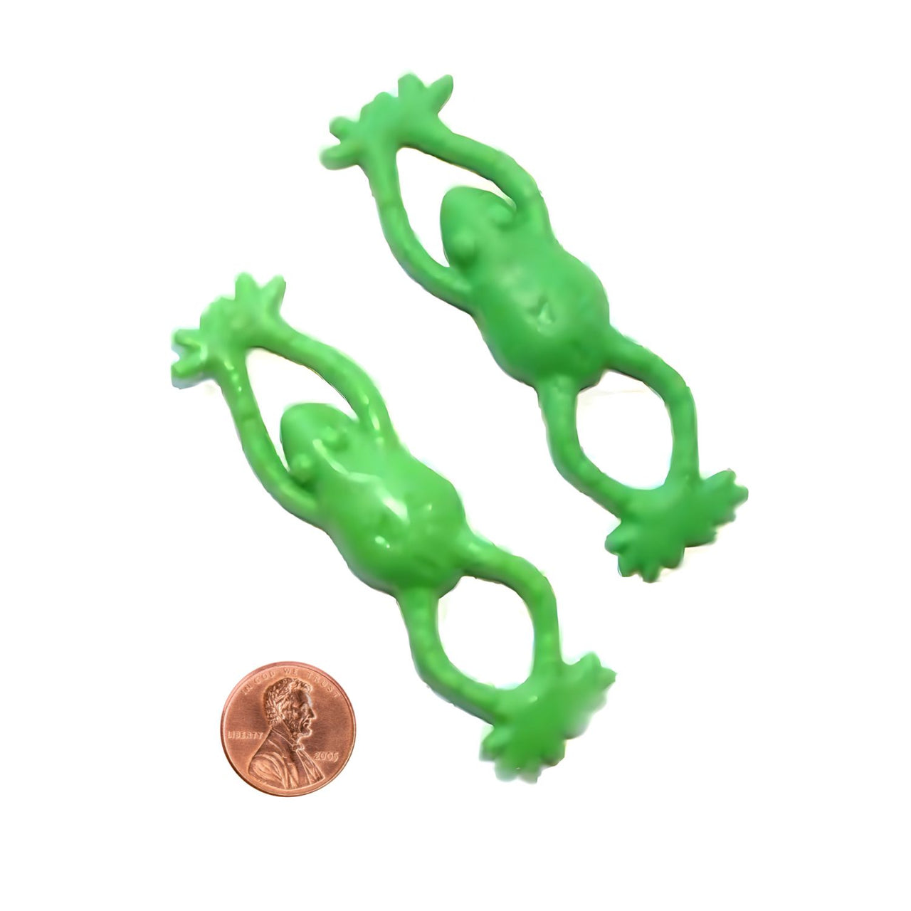 small toy stretchy flying frogs