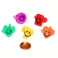Thumbnail for cheap smile face glitter rings bulk