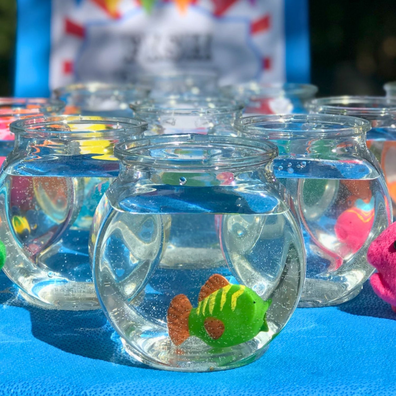 squirt fish toy in the fish bowl