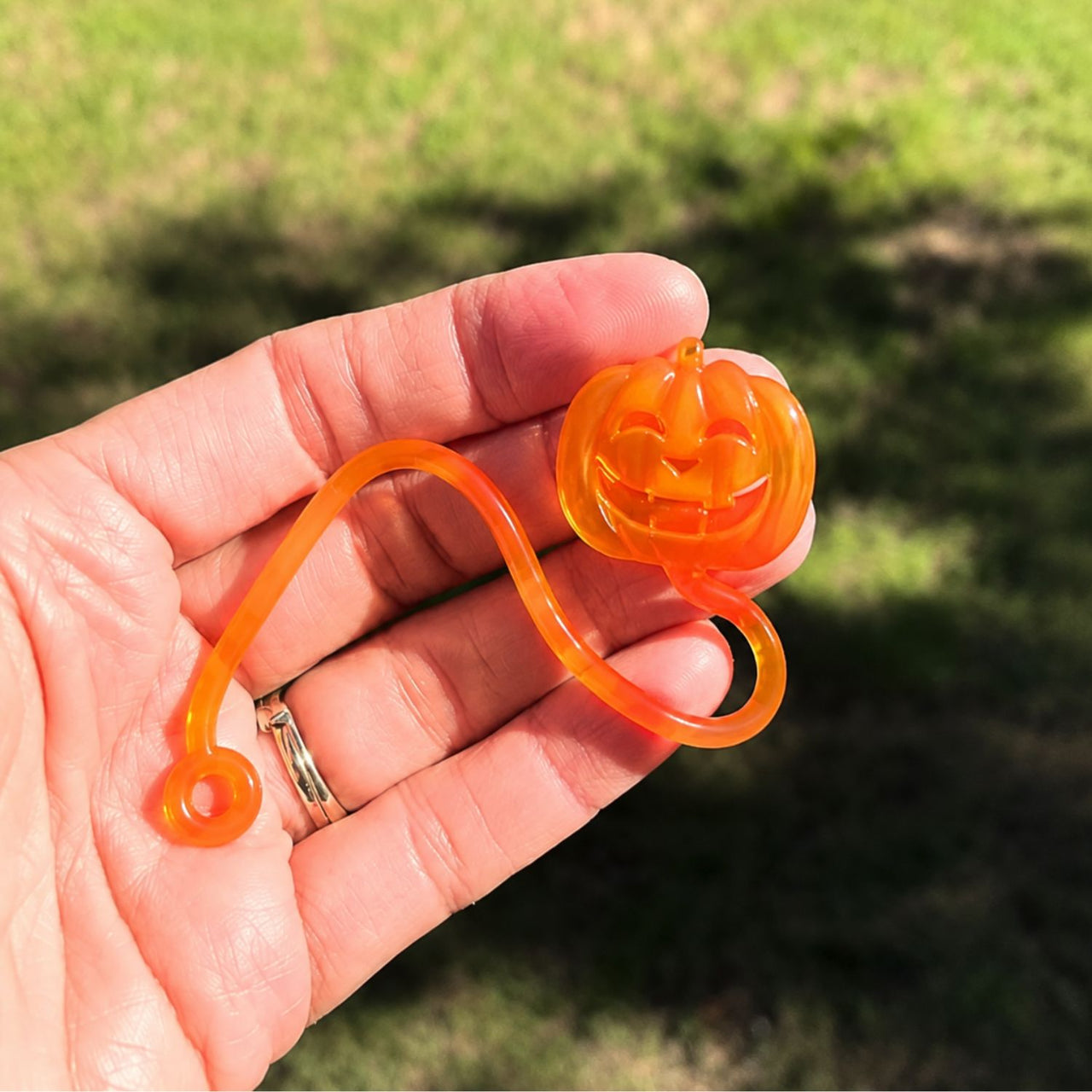 sticky pumpkins on a string fall prize