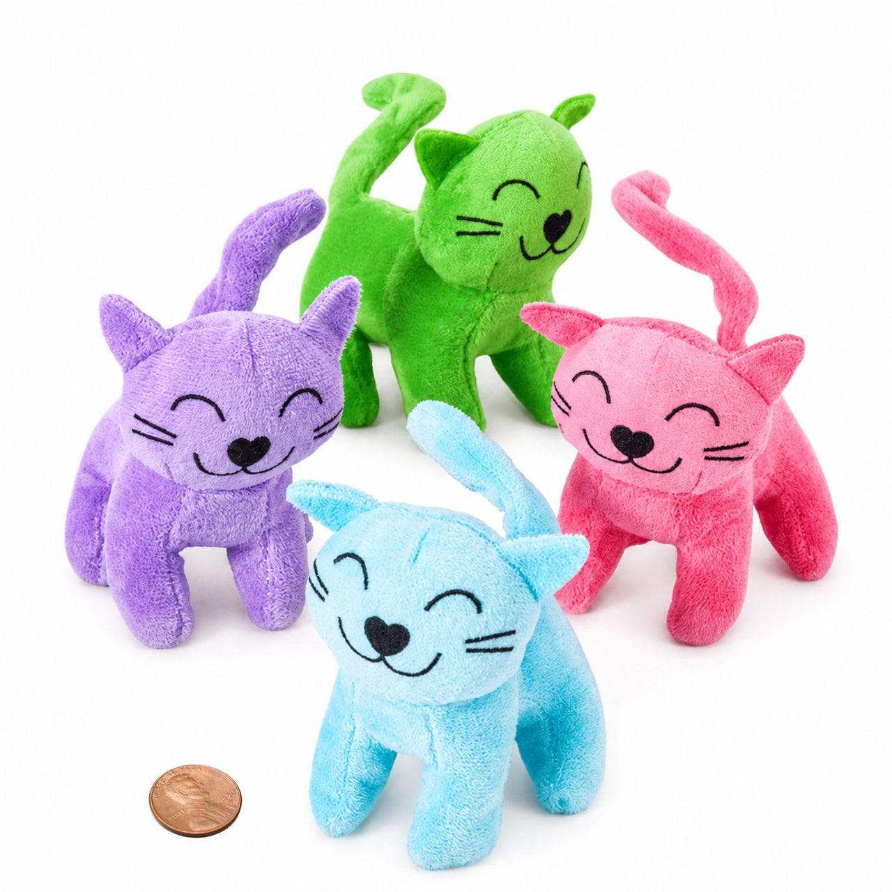 Stuffed Colorful Cats (24 total stuffed cats in 2 bags) $1.60 each