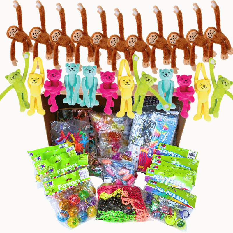 Teen Carnival Prize Pack  - 614 Bulk Prizes for Teenagers (Includes 48 Stuffed Animals) 41¢ each