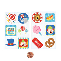 Thumbnail for washable circus themed tattoos bulk