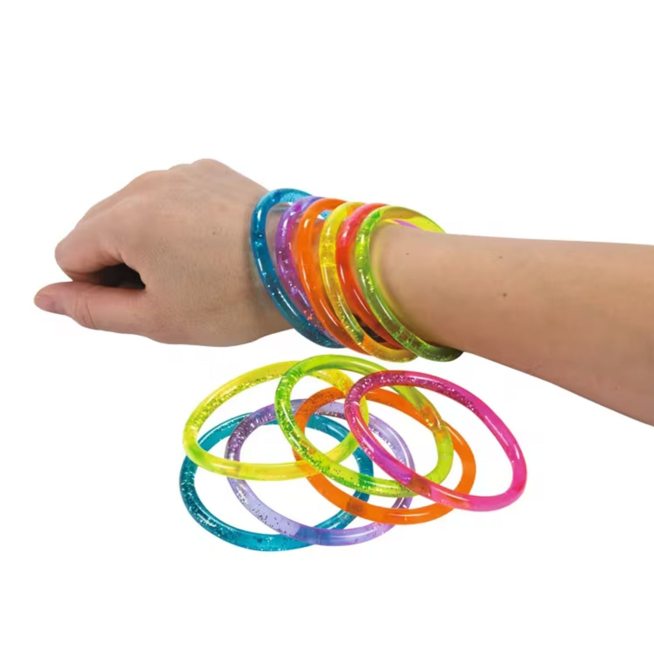 Glitter water bracelets